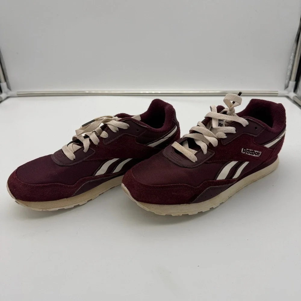 Reebok Royal Glide Womens Sneakers Maroon Burgundy Suede Low Top FV8276 7.5